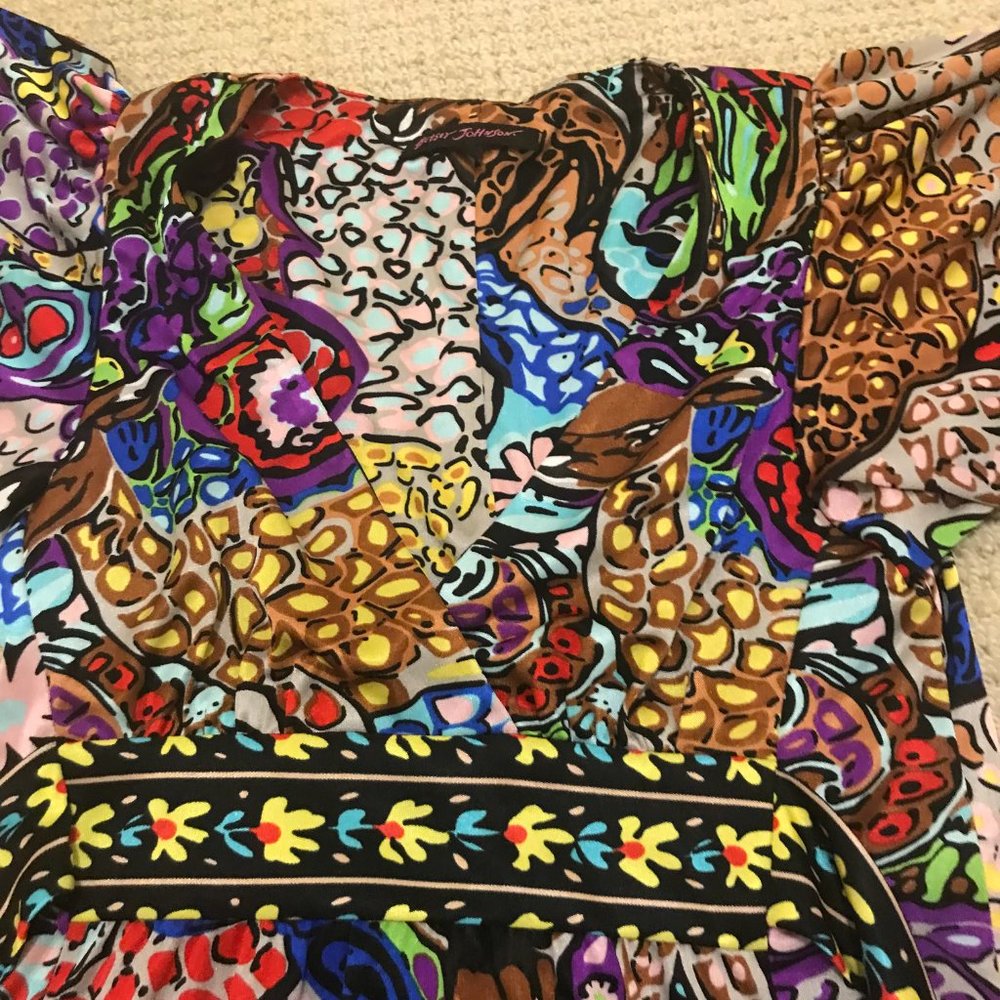 Vintage Betsey Johnson Colorful Bambi Mini icon Runway Dress Size 2 small - Picture 9 of 13